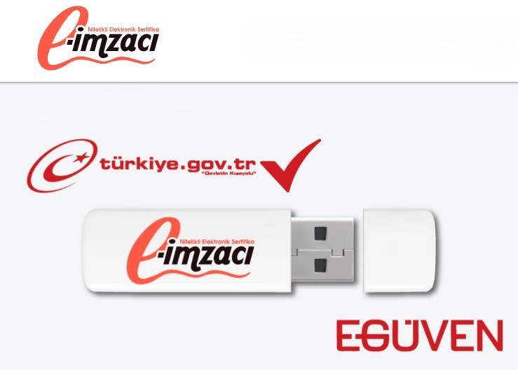 EİMZACI e-imza token ve E-Güven görseli