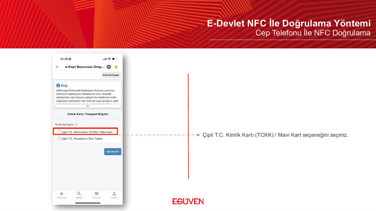 Çipli TC Kimlik Kartı seçimi