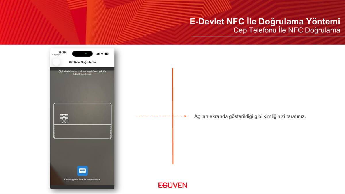 Kimlik tarama ekranı