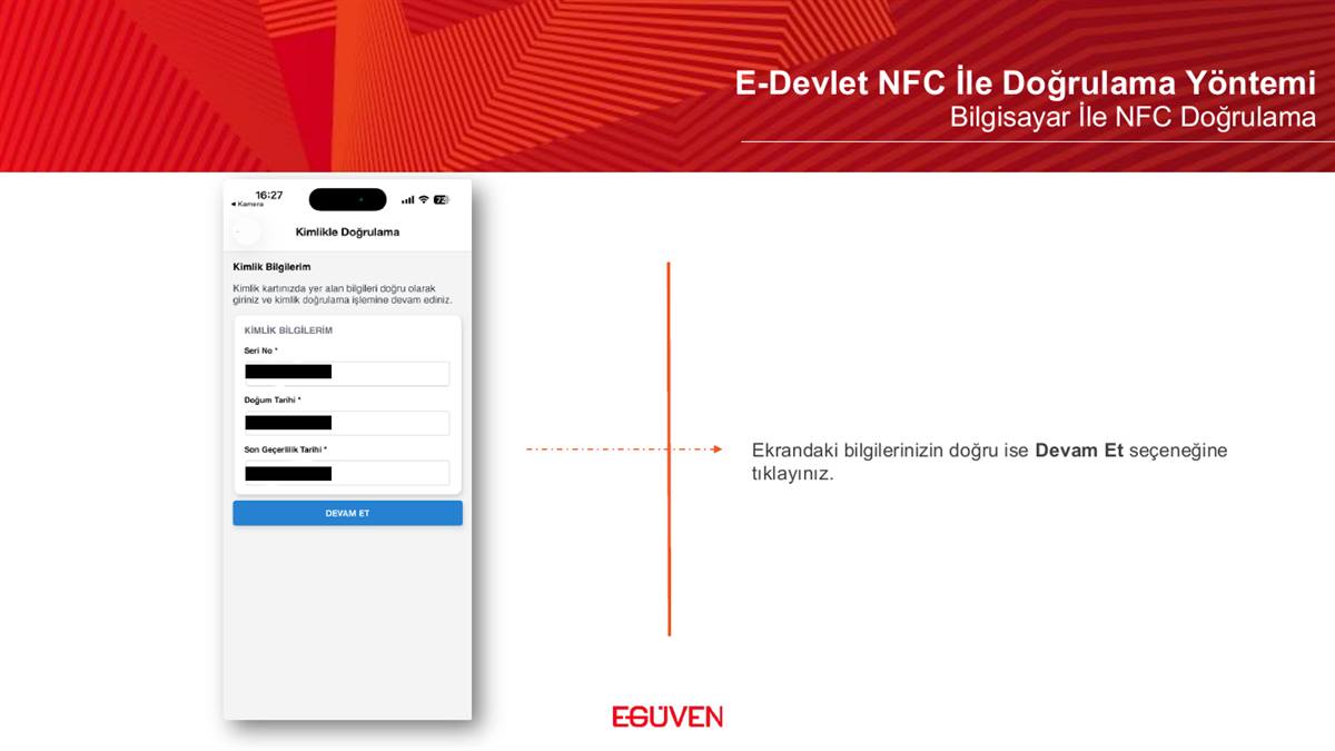 Bilgileri kontrol ve devam