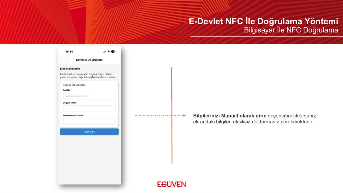 Manuel bilgi girişi ekranı
