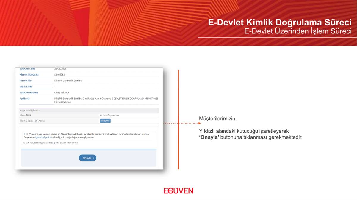Onay kutucuğunu işaretleme