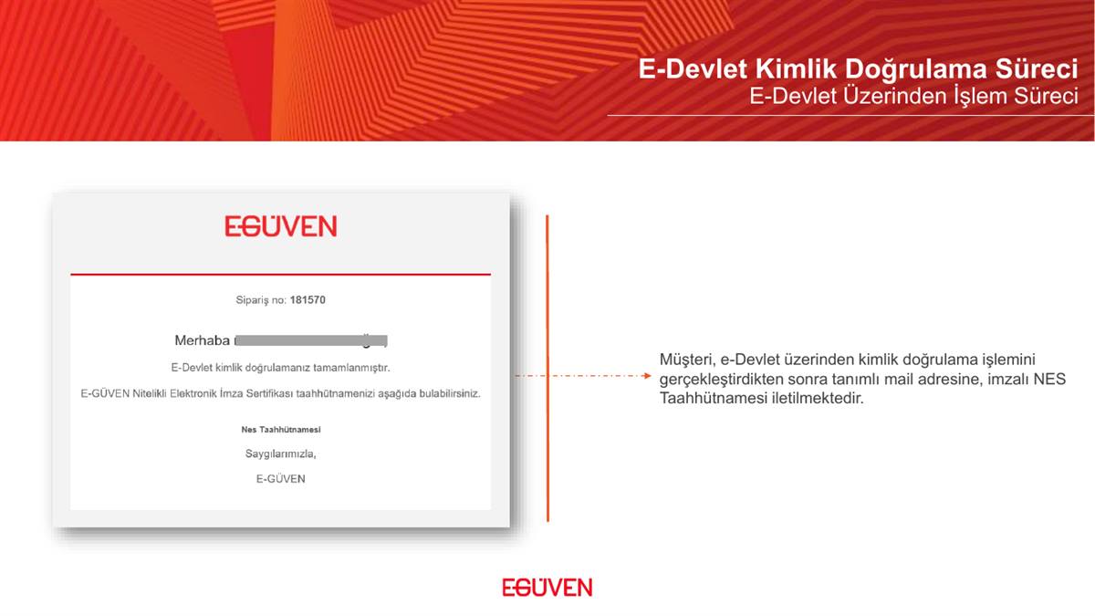 İmzalı NES taahhütnamesi e-posta bildirimi