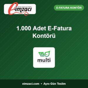 1.000 Adet E-Fatura Kontörü – EİMZACI ve Multi Portal logolu ürün görseli