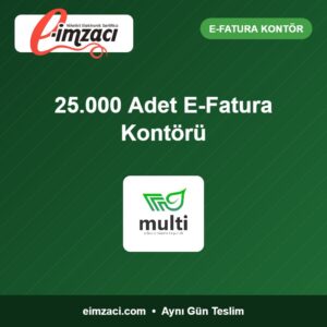 25.000 Adet E-Fatura Kontörü – EİMZACI ve Multi Portal logolu ürün görseli