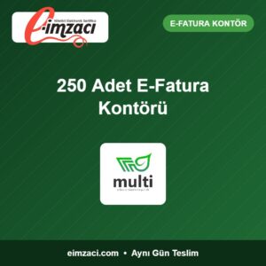 250 Adet E-Fatura Kontörü – EİMZACI ve Multi Portal logolu ürün görseli
